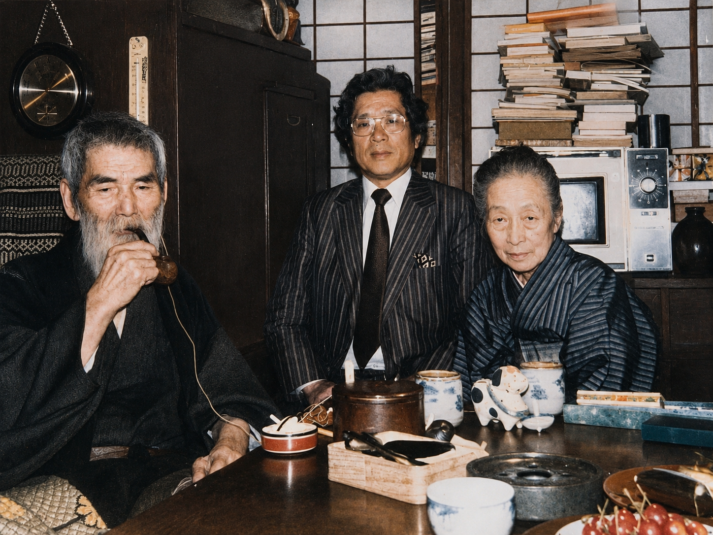 創業者 松井平次を含む昭和期の記念写真